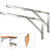 24 Inch Folding Shelf Brackets, 2 Pack Stainless Steel Heavy Duty L Bracket
