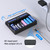 8 bays 21700 18650 Battery Charger XTAR New VC8 Plus 21700 Smart Charger with LCD Display,1A*8 Fast Charger for 3.6V 3.7V Li-ion 10440 18700 26650 1.2V Ni-MH AA AAA C Full Set with DC 12V 3A Adapter