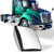 High Soar Chrome Square Convex Hood Mirror Head for International Durastar Transtar Prostar Workstar Harvester Truck Tractor 2008-2017