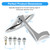 Nifeida 8mm/10mm Motorcycle Spear Blade Rearview Side Mirrors, Chrome Motorcycle Cruiser Blade Mirrors fit for Harley Cruiser Chopper Sportbike Dyna Softail Street Bike Scooter Dirt Bike, Pair