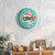 Menterry Bottle Cap Design Iron Retro Wall Clock,13" Blue Vintage Style