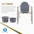 Dynarex Elongated Folding Bedside Commode is a 3 in 1 Portable Toilet with an Elongated Seat, Use Free Standing or with an Existing Toilet to Raise Height, Grey, 1 Elongated Folding Bedside Commode