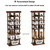 HOMEFORT 7-Tier Wood Shoe Rack, Double Rows Shoe Shelf, Shoe Storage Stand, Entryway Shoe Tower, Vertical Shoe Organizer for Narrow Closet, Entryway, Hallway, Rustic Brown