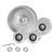 2" x 72" Belt Grinder Wheel Set, 5" Drive 3" Tracking 2" Idler Wheels