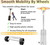 Universal Patio Heater Wheel Kit - Stainless Steel Silver Bracket + Black Wheels, Gas Heater Wheels Replacement, Easy to Move