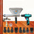 Mortar Grout Gun Cement Caulk Gun with 9 Nozzle Without Electric Drill