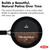 OXO Obsidian Pre-Seasoned Carbon Steel, 8" Frying Pan Skillet with Removable Silicone Handle Holder, Induction, Oven Safe, 1.8 Liters, Black