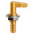 Uenede Brass 3/8 Inch Barb 90 Degree Elbow Bulkhead Fitting, 2PCS