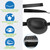 RIKEYO 2 Pcs Eye Patches for Adults and Kids,3D Adjustable Eyepatch for Right or Left Eye,One Eye Cover for Lazy Eye,Pirate Costume(Black)