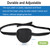 RIKEYO 2 Pcs Eye Patches for Adults and Kids,3D Adjustable Eyepatch for Right or Left Eye,One Eye Cover for Lazy Eye,Pirate Costume(Black)