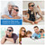 RIKEYO 2 Pcs Eye Patches for Adults and Kids,3D Adjustable Eyepatch for Right or Left Eye,One Eye Cover for Lazy Eye,Pirate Costume(Black)