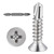 Wensilon（400pcs）#8×3/4”for Sheet Metal Self-Tapping Screws 410 Stainless Steel Flat Head High-Strength Quick self-Drilling Screws
