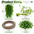 HERCOCCI Reptile Vines, Flexible Jungle Climbing Vines Terrarium Plastic Plants and Leaves Tank Accessories Decor for Gecko Snake Lizard Bearded Dragon Hermit Crab Frog