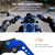 M MATI Upgrade Universal 7/8" 22mm Handlebar Brake Master Cylinder Clutch Lever Set Left & Right Motorcycle Levers Compatible with Yamaha Honda Kawasaki Suzuki Harley(Blue)