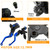 M MATI Upgrade Universal 7/8" 22mm Handlebar Brake Master Cylinder Clutch Lever Set Left & Right Motorcycle Levers Compatible with Yamaha Honda Kawasaki Suzuki Harley(Blue)