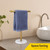 Gold Hand Towel Holder Stand with Heavy Marble Base, T-Shape Towel Rack, Free-Standing for Bathroom Vanity Countertop, 304 Stainless Steel (Gold)