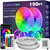 AILBTON 150ft Led Strip Lights(2 Rolls of 75ft led Lights) Ultra Long Led Light Strip with App Voice Control Remote,5050 RGB Music Sync Color Changing Led Lights for Bedroom,Party,Home Decoration