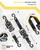 Strapinno 2PCS Stainless Steel Retractable Ratchet Straps (1 7/8 in x 4 ft) Heavy Duty Transom Tie-Downs with Extension Straps, Bolt Set & Safety Latch S-Hooks,for Boat,Break Strength 1,650LBS/750KG