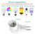 Borju Plug in Light Socket, Outlet to Socket Adapter, 360° Rotatable Plug with On/Off Switch, ETL Listed, White