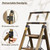 XinSunho 4 Step Ladder, Aluminum Step Stool with Retractable Handrail