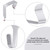 Funrous Metal Over The Door Hook Panel Wall, Silver, 4 Pieces