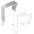Funrous Metal Over The Door Hook Panel Wall, Silver, 4 Pieces