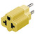 [4-in-1] 15 Amp Household AC Plug to 20 Amp T Blade Adapter,5-15P to 5-20R,5-15P to 6-15R,5-15P to 6-20R, 4 in 1 AC Power Adapter,15A 125V to 20A 250V Adapter (Yellow, 1)