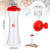 2 Pcs Plastic Salt and Pepper Shakers Set with Lid, Classic, Blue Red