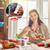 2 Pcs Plastic Salt and Pepper Shakers Set with Lid, Classic, Blue Red