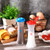 2 Pcs Plastic Salt and Pepper Shakers Set with Lid, Classic, Blue Red