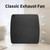 Zeyzer Black Bathroom Fan 110 CFM 1.0 Sone 5.9" Duct Square Ceiling or Wall Mount Ventilation Exhaust Fan for Bathroom/Corridor/Office/Laundry Room/SHop