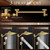 10" Gold Shower Head with Handheld, 5 Spray Handheld with 11" Extension Arm