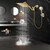 10" Gold Shower Head with Handheld, 5 Spray Handheld with 11" Extension Arm