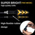 VRWEARE 4PCS Universal Motorcycle Turn Signals LED 12V 3 Wire Flowing Indicator Lights 14 Bulbs Compatible with Motorbike Scooter Quad Cruiser Yamaha Harley Suzuki Off Road