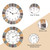 Lily's Home 10 inch Indoor or Outdoor Hanging Wall Clock and Thermometer Set,Stone Frame Battery Operated Quartz Movement, Operated Decor for Family Room, Office, Game Room,Garden, Backyard, Pool