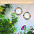 Lily's Home 10 inch Indoor or Outdoor Hanging Wall Clock and Thermometer Set,Stone Frame Battery Operated Quartz Movement, Operated Decor for Family Room, Office, Game Room,Garden, Backyard, Pool
