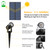 CREPOW Solar Spot Lights Outdoor, 2 Pack Solar Landscape Spotlights IP65 Waterproof 9.8ft Cable, Auto On/Off Outdoor Wall Lights for Garden Yard Driveway Porch Walkway Pool (3000K Warm White)