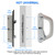 ALLYWASAI SDH-12 Sliding Patio Door Handle Set with Mortise Lock