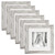TOFOREVO 6x6 Picture Frames with 4x4 Mat Set of 6, Distressed White