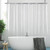 YISURE Clawfoot Tub Clear Short Length 60 Inch Curtain Liner with Weighted