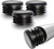 Prescott Plastics 1 1/2” (38.1mm) Outer Diameter Ribbed Plastic Hole Caps, Round Black Metal Tubing End Caps, Strong Furniture Leg Inserts, Impact & Weather Resistant, Made in the USA - 20 Pack