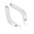 Phamyor Interior Door Grab Handle Inserts Cover Trim for 2011-2018 Jeep Wrangler JK JKU Sports Sahara Rubicon & Unlimited, Replace OE 1RC72JAHAD 1RC72JAHAE, Left & Right, Silver