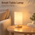 SEENSINY Small Bedside Table Lamp for Bedroom, Inline Switch, Wood Base
