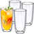 Amazing Abby - Andes - 22-Ounce Insulated Plastic Tumblers (Set of 4), Double-Wall Plastic Drinking Glasses, All-Clear Reusable Cups, BPA-Free, Shatter-Proof, Dishwasher-Safe