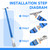Fanwer Metal Long Shoe Horn with Dressing Stick - Shoe Horn Long Handle for Seniors, Disabled, Elderly | Adjustable Dressing Aid for Post-Surgery, Limited Mobility | Sock Remover & Shoe Helper Tool