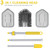 Lalafancy Baseboard Cleaner Tool with Handle 3 Reusable Cleaning Brush Pads