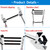 4 Step Stainless Steel Telescopic Boat Ladder, Side Mount Telescoping Stepladder with Anti-Slip Steps & Self-Lock Mechanism, Corrosion Resistant Boarding Ladder for Yacht, Fishing Boat (8581S4)