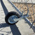 Bailoo Gate Wheel Supporting Swing Gate with 1-5/8" Thru 2-1/8" Gate Frames, Gate Support Wheel for Metal Tube Gate, Chain Link Fence, Prevent Gate from Dragging (1 Pack)