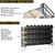 SpaceAid Spice Rack Organizer with 32 Spice Jars, 386 Spice Labels, Chalk Marker and Funnel Set for Cabinet, Countertop, Pantry, Cupboard or Door & Wall Mount - 32 Jars, 15.3" W × 10.8" H, Black