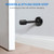 Door Stopper 6 Inch Long Door Stop Black Wall Mount Door Stopper Solid Rigid, No Odor Rubber Tip, Mute, Heavy Duty Rubber Nickel Doorstop, Brushed Satin Door Holder